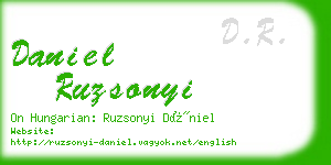 daniel ruzsonyi business card